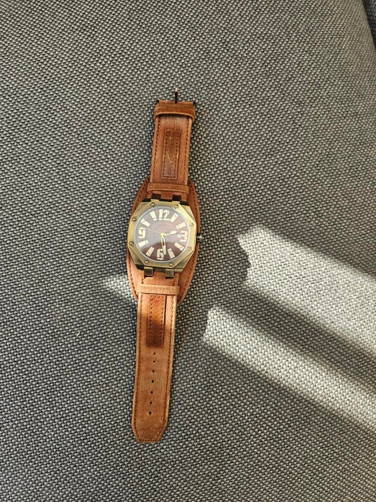 Carter pillar horloge, Ophalen of Verzenden, Leer, Overige merken