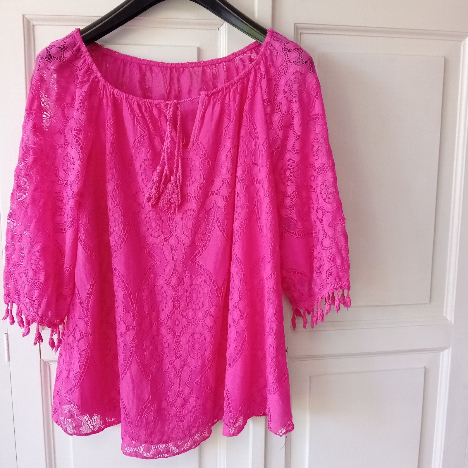 enige Ibiza blouse uni maat, Verzenden, Zo goed als nieuw, Maat 42/44 (L), Roze