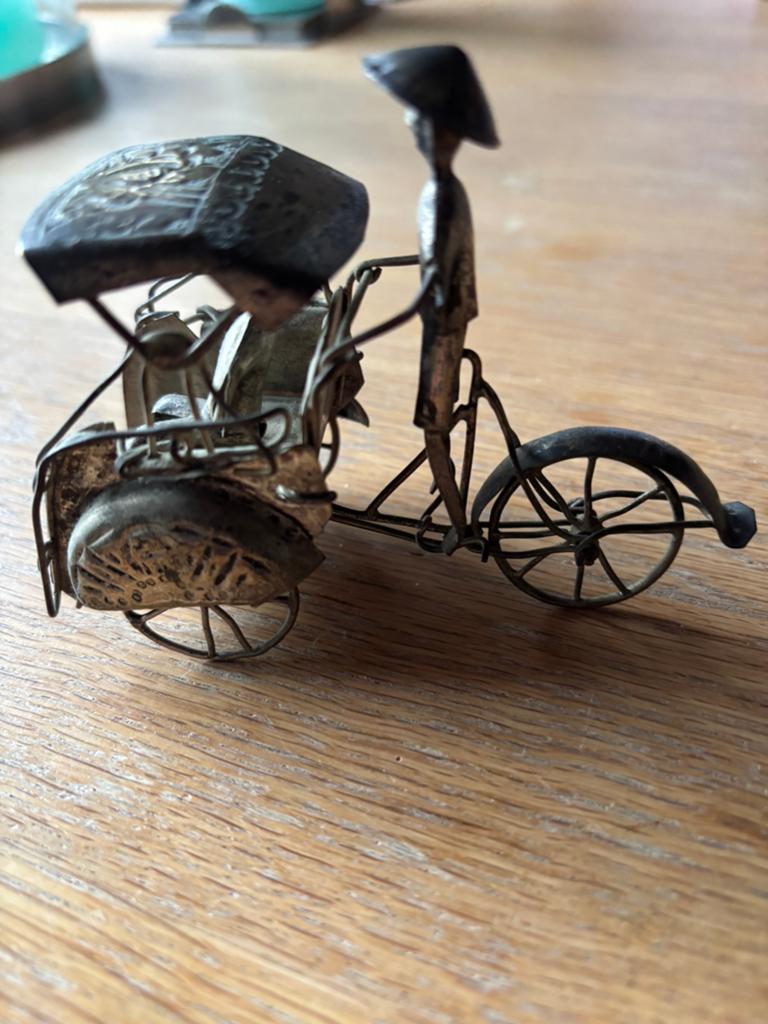 Vintage miniatuur Riksja, Verzenden