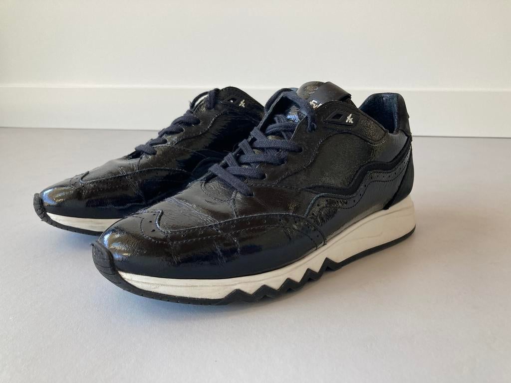 Zwarte lak Floris van Bommel sneakers maat 38, Zwart, Ophalen of Verzenden, Sneakers of Gympen, Zo goed als nieuw