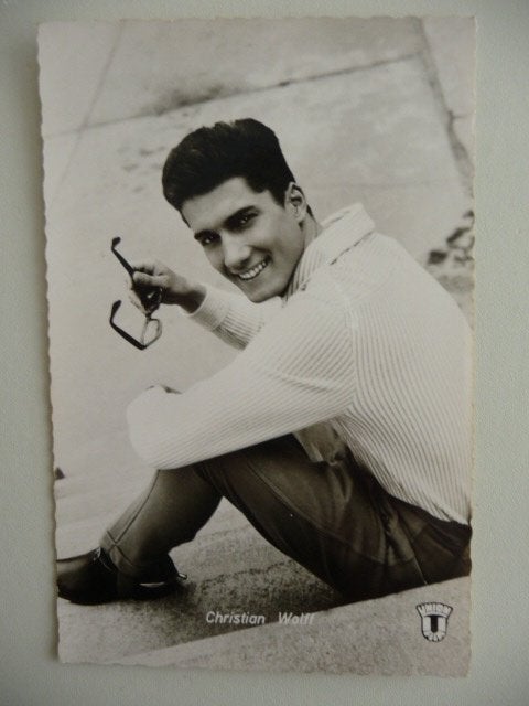 oude foto ansichtkaart - CHRISTIAN WOLFF - 60-er jaren, Ophalen of Verzenden, 1960 tot 1980, Ongelopen, Sterren en Beroemdheden