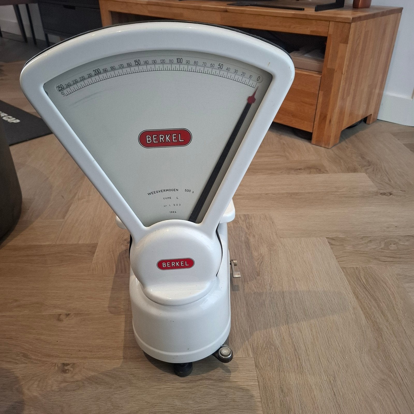 Vintage Berkel Weegschaal - Wit, tot 500g, Ophalen