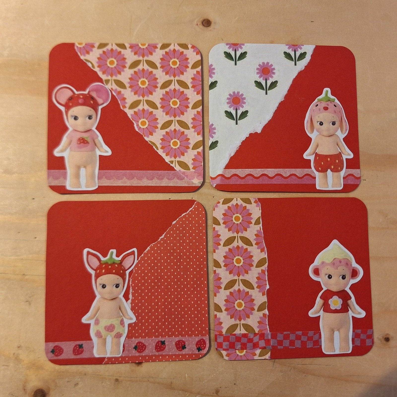 4 Unieke handgemaakte schrijfkaartjes voor je journal, Ophalen of Verzenden, Nieuw