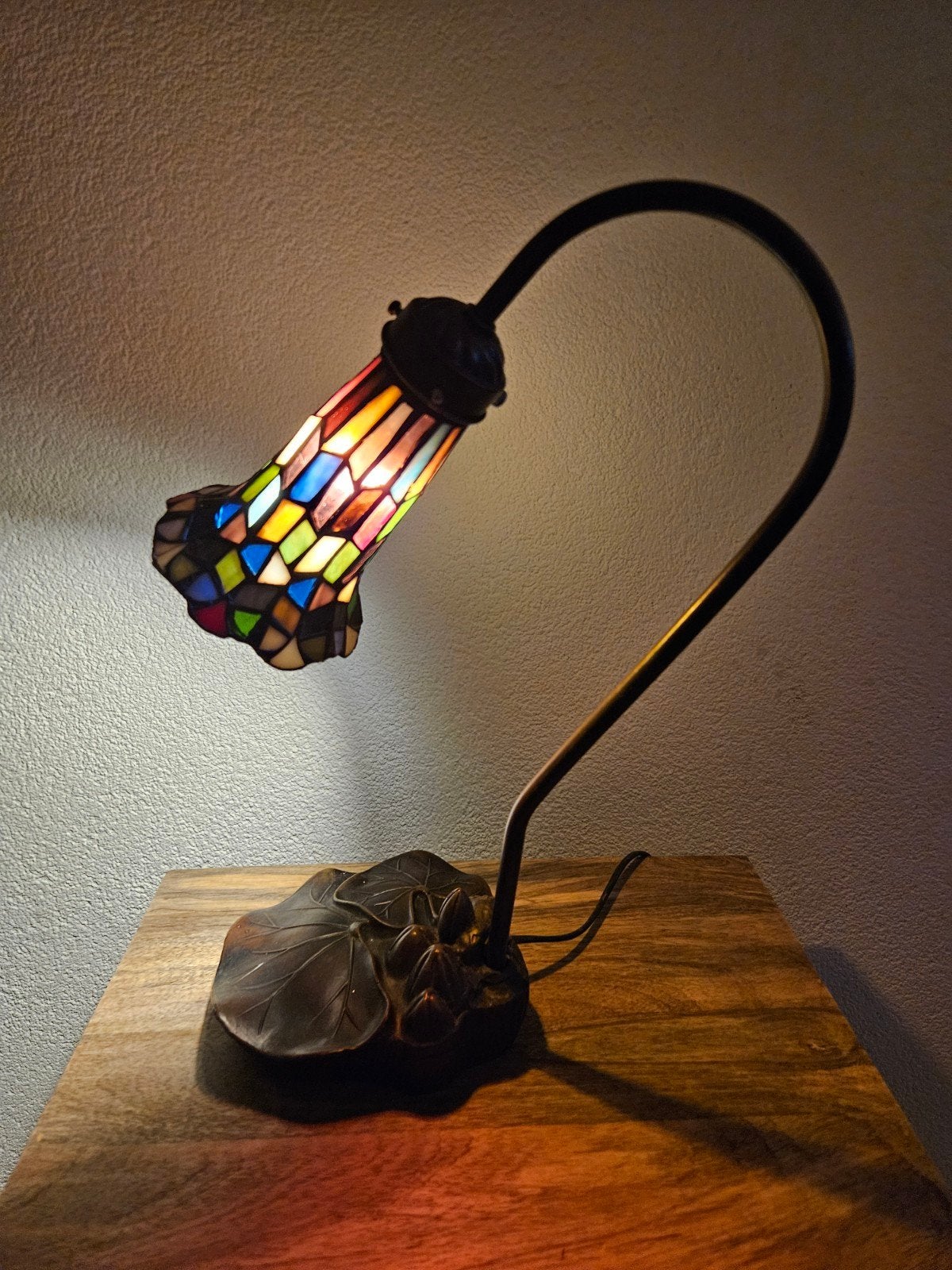 Tiffany dressoir-lamp Vintage, Ophalen of Verzenden, Glas, Vintage