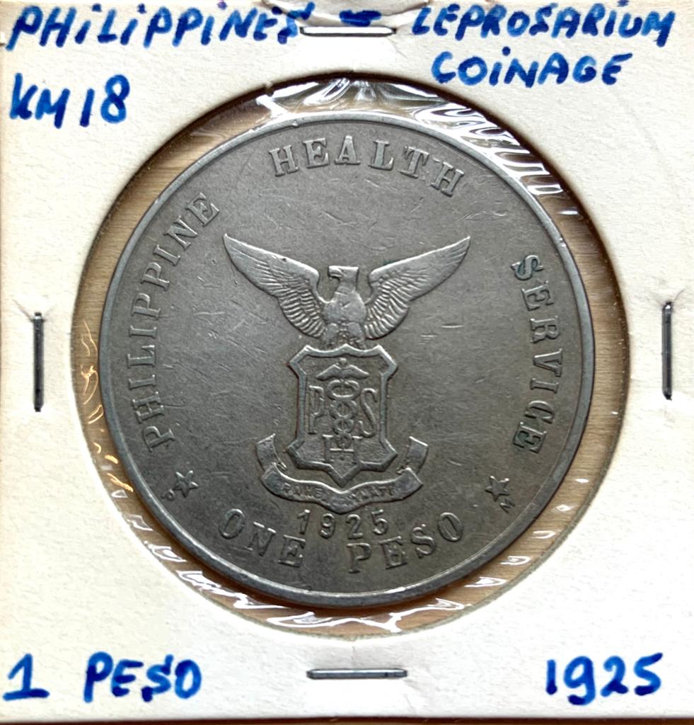 Filipijnen USA 1 Peso 1925 Lepra kolonie, Postzegels en Munten, Munten | Azië, Zuidoost-Azië, Ophalen of Verzenden