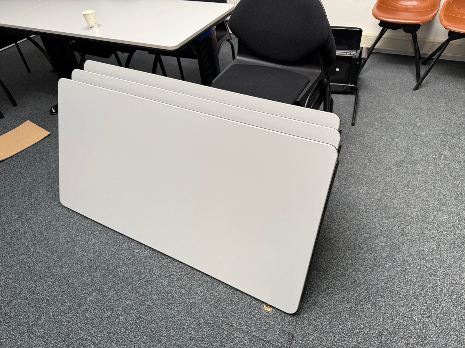 Klaptafels, Ophalen, 100 tot 150 cm, Kantoor., Zo goed als nieuw
