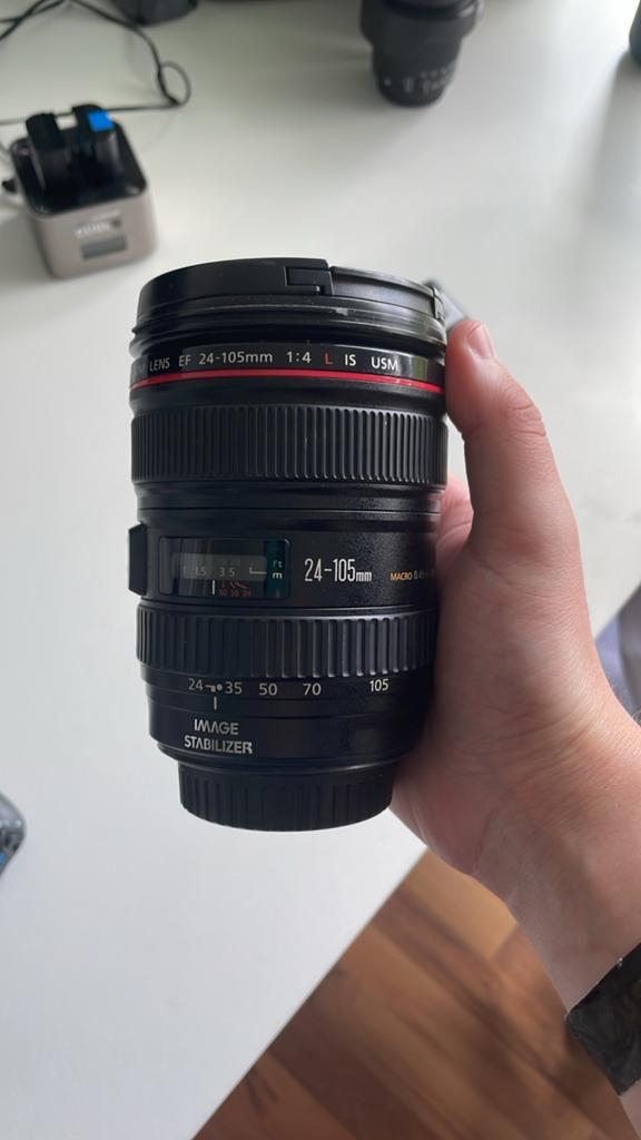 Canon EF 24-105mm f/4 L IS USM Lens, Ophalen, Zo goed als nieuw, Standaardlens, Zoom