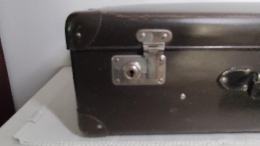 K549 VINTAGE jaren 40 koffer van VULCANFIBRE, Sieraden, Tassen en Uiterlijk, 60 tot 70 cm, Overige materialen, Gebruikt, Onbekend
