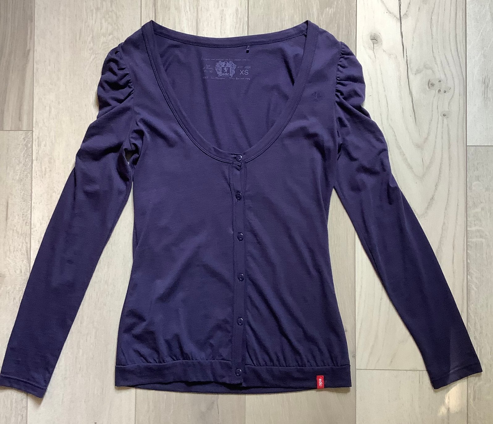 Paarse Edc top/shirt - Grijze top/shirt - Maat XS, Kleding | Dames, Ophalen of Verzenden, Zo goed als nieuw, Maat 34 (XS) of kleiner