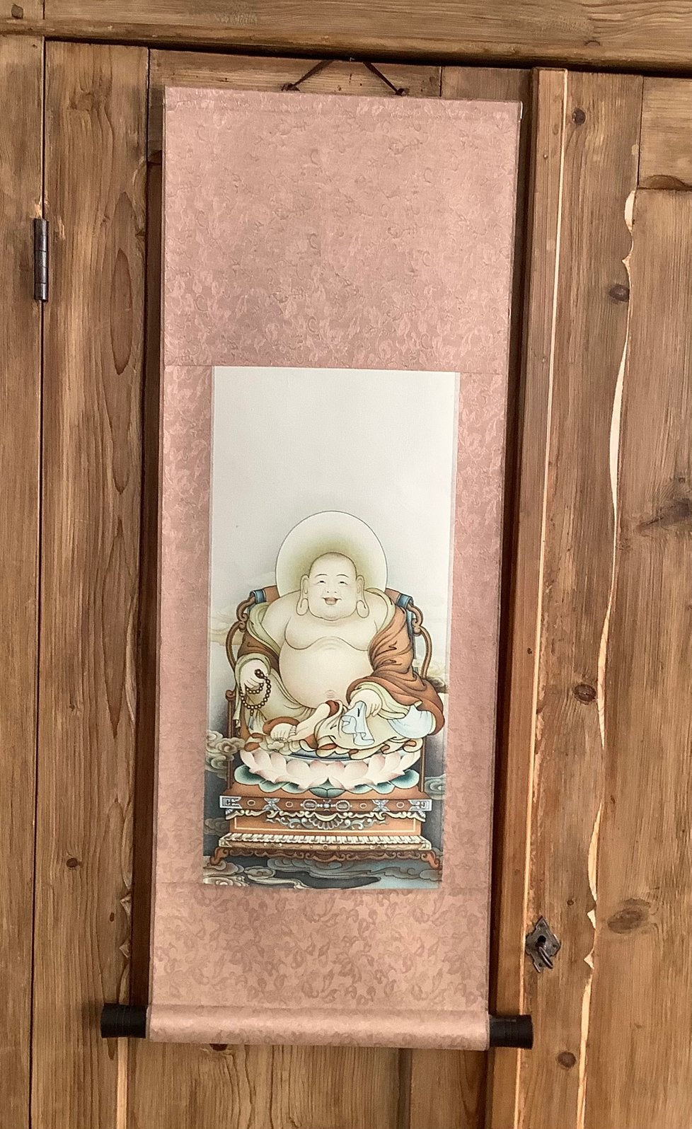 Chinese hangrol/muurrol ( Kakemono ) met Boeddha, Ophalen of Verzenden