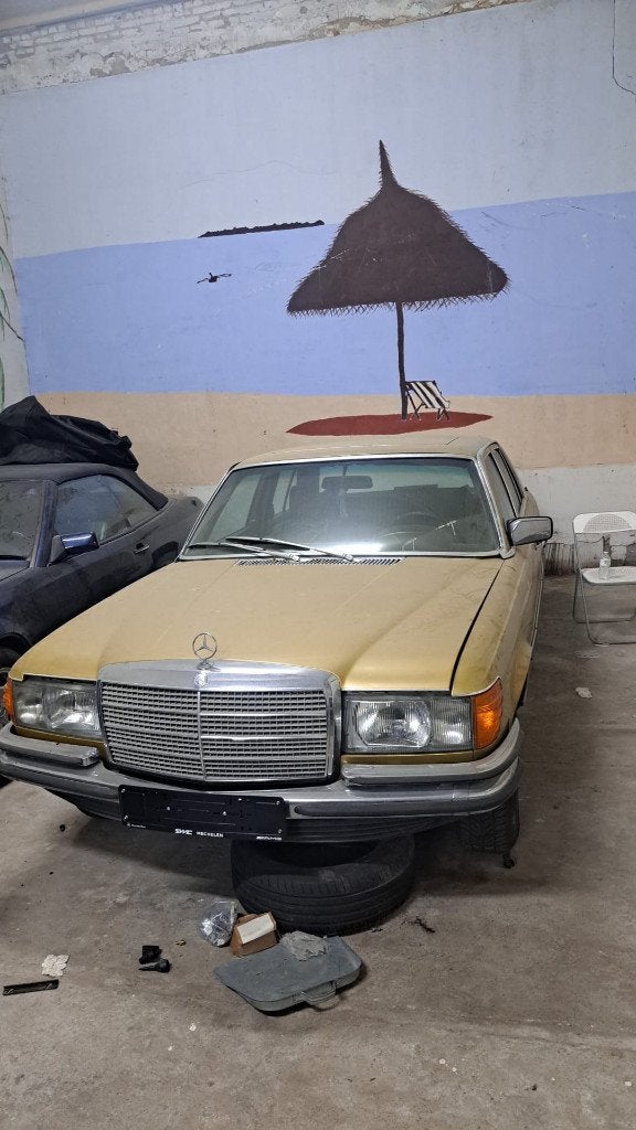 Mercedes 350 SE 1978, Auto's, Automaat, Beige, Overige kleuren, Leder en Stof