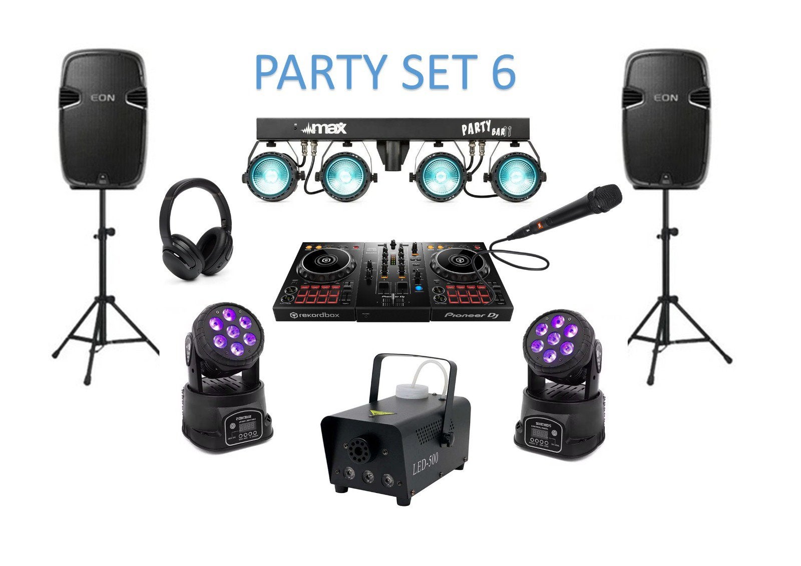 Partyset Huren Complete Licht & Geluid Set 50 t/m 200 Per., Ophalen, Gebruikt, Complete set