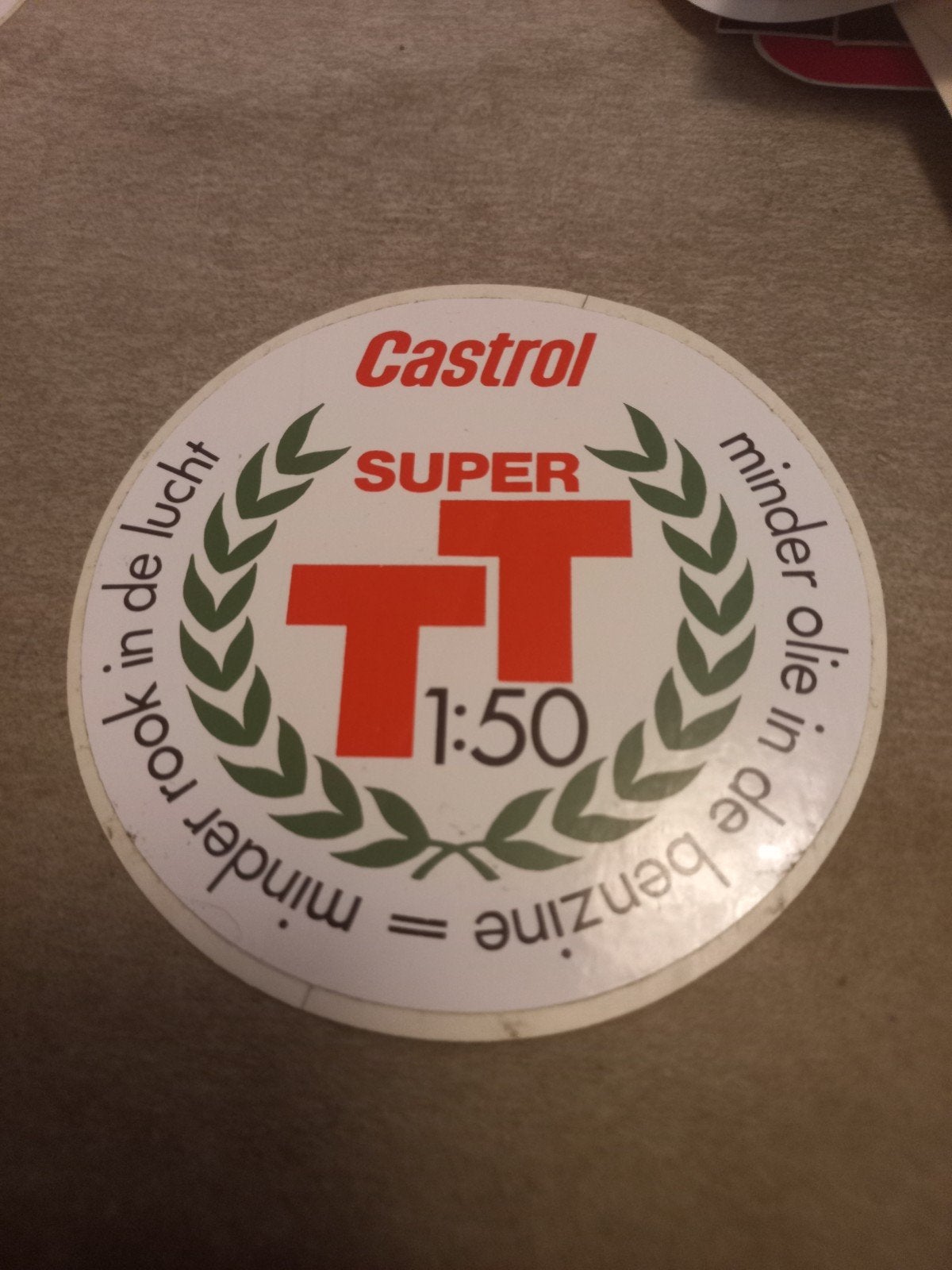 Vintage Castrol Super TT 1:50 sticker, Verzamelen, Ophalen of Verzenden