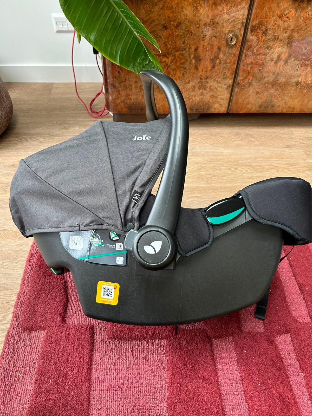 Joie i-Snug 2 autostoel - Comfortabel en Veilig, Autogordel of Isofix, Zijbescherming, Zo goed als nieuw, 0 t/m 13 kg