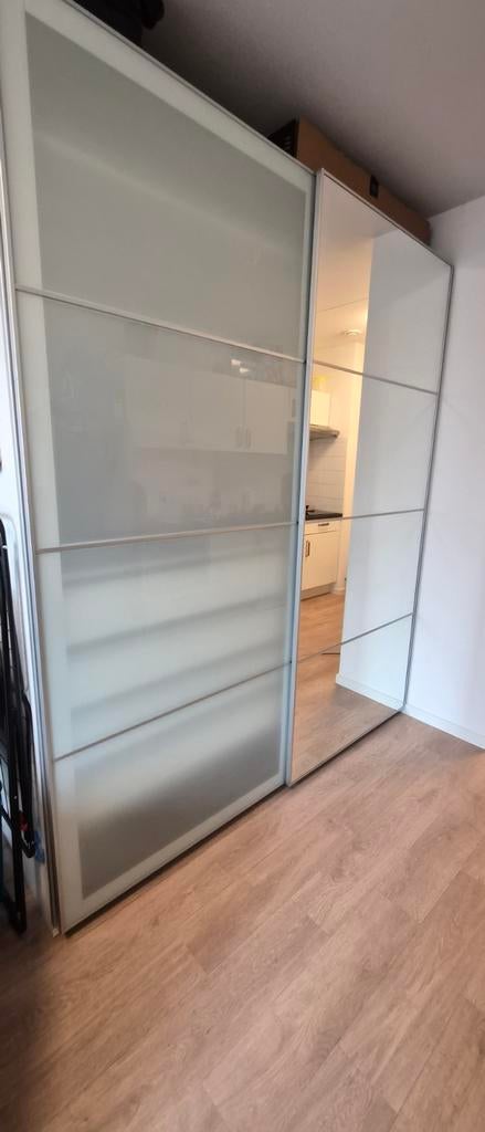 IKEA Pax Schuifdeurenpaar 200x236 cm - Spiegel & Glas, Ophalen, Gebruikt, 200 cm of meer, Glas