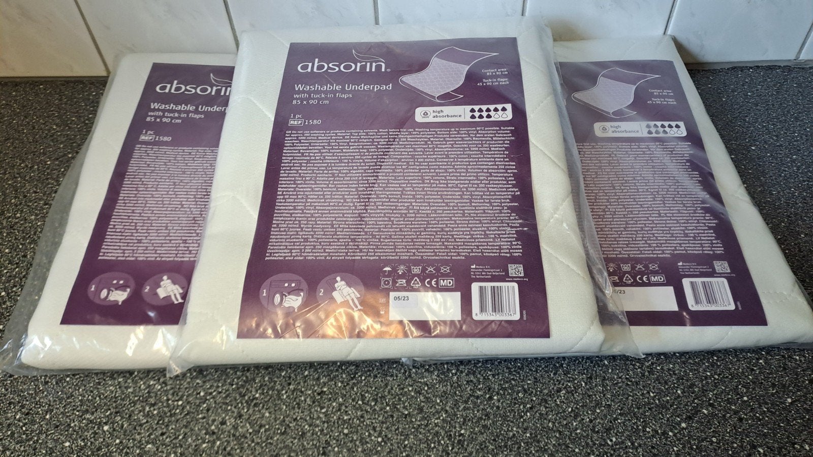 3x bedonderlegger Absorin met insteekstrook nieuw, Onbekend, Nieuw, Ophalen of Verzenden, Onbekend