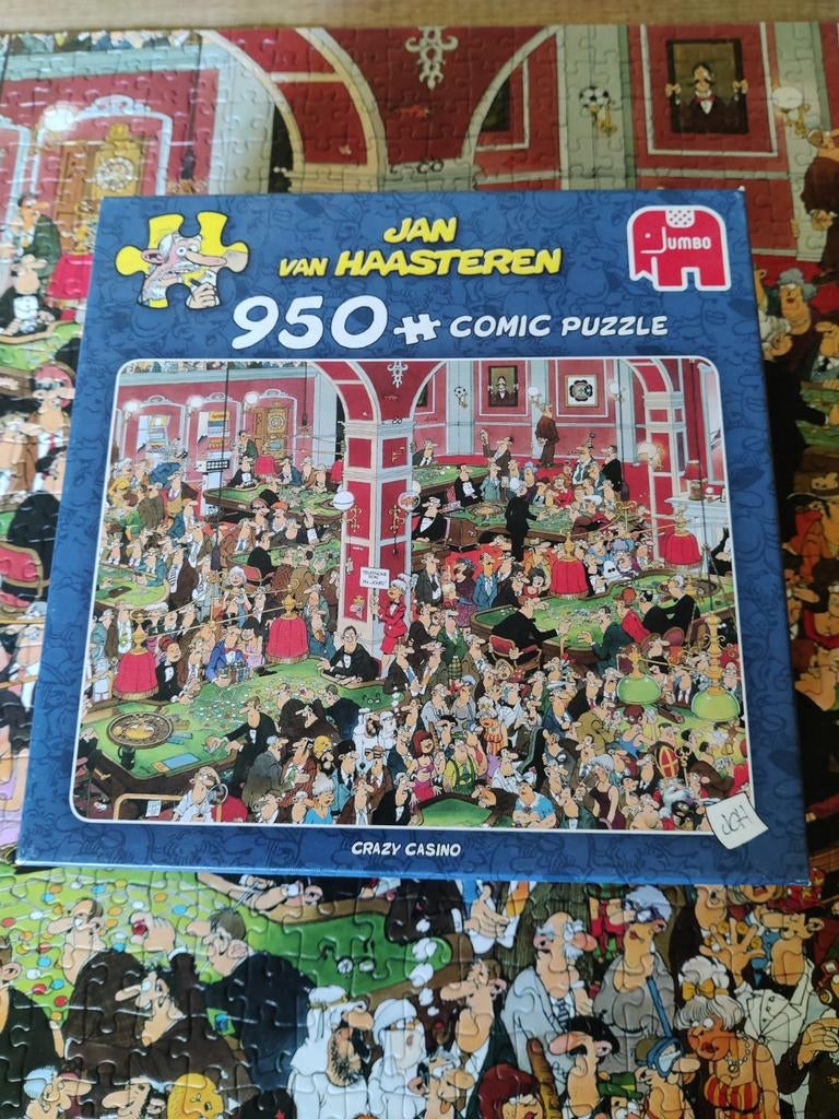 Jan van Haasteren, Crazy casino. 950 stukjes, Ophalen of Verzenden, 500 t/m 1500 stukjes, Zo goed als nieuw, Legpuzzel