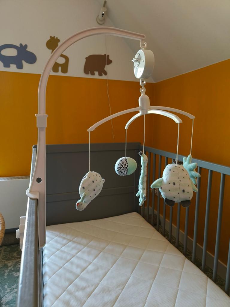 Muziekmobiel 'Hello Little One' voor babybedje, Ophalen of Verzenden, Zo goed als nieuw, Mobiel, Met geluid