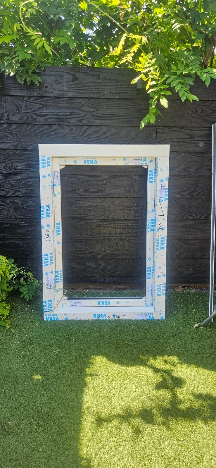 Veka kunststof kozijn draaikiep wit houtnerf 920x1300mm, Ophalen, Gevelraam of Ruit, 80 tot 120 cm, 120 tot 160 cm