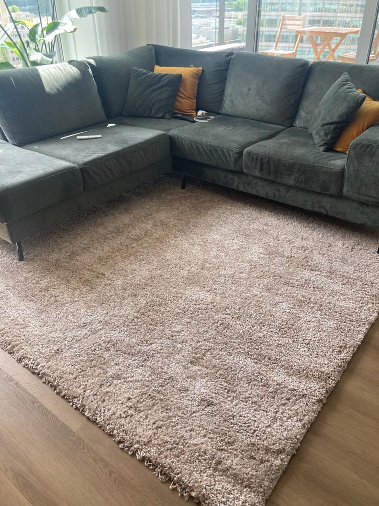 Nieuw Loca Shaggy Vloerkleed - Beige Hoogpolig & Zacht, Ophalen, Beige, Vierkant, 200 cm of meer