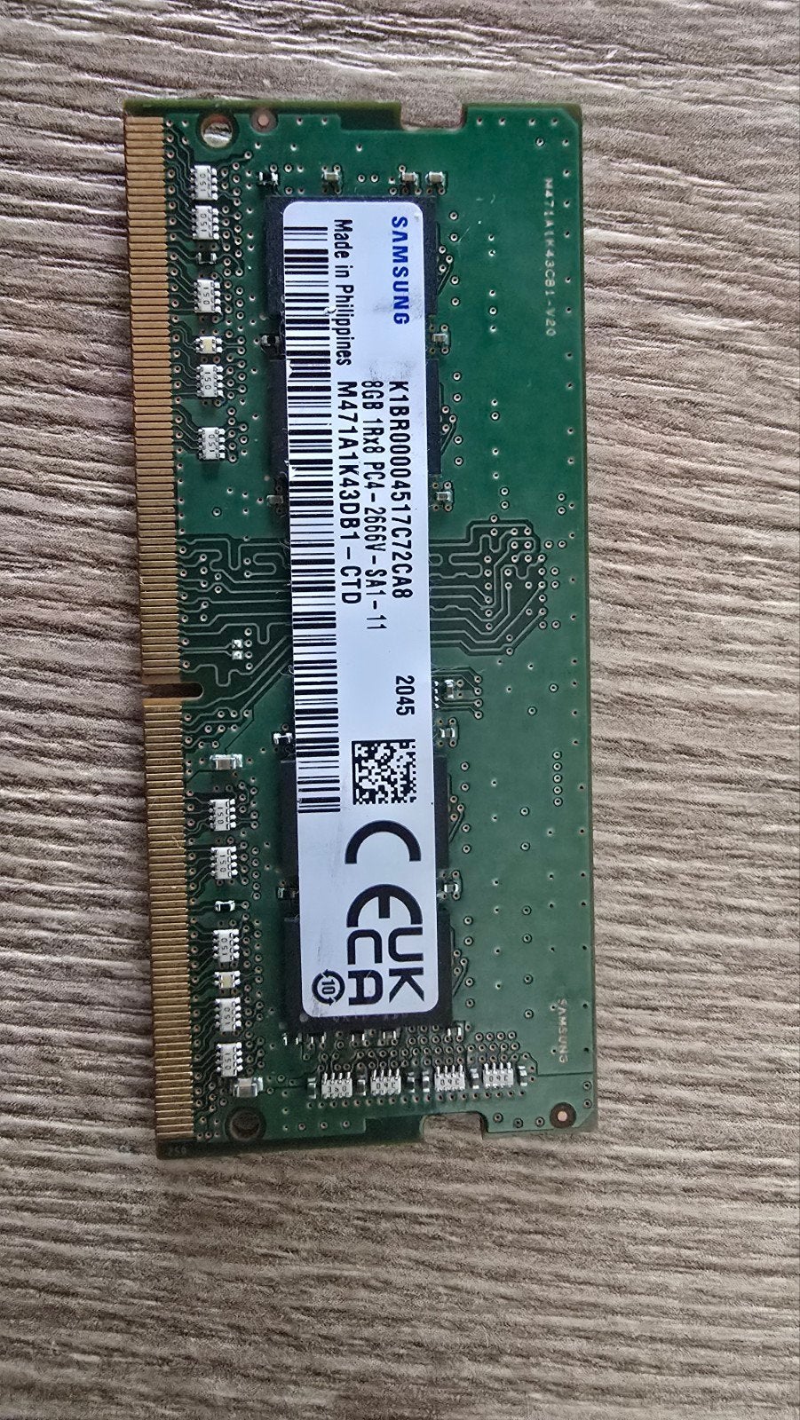 Samsung 8GB DDR4 Laptop RAM (SO-DIMM) – PC4-2666V, Ophalen of Verzenden, DDR4, Laptop