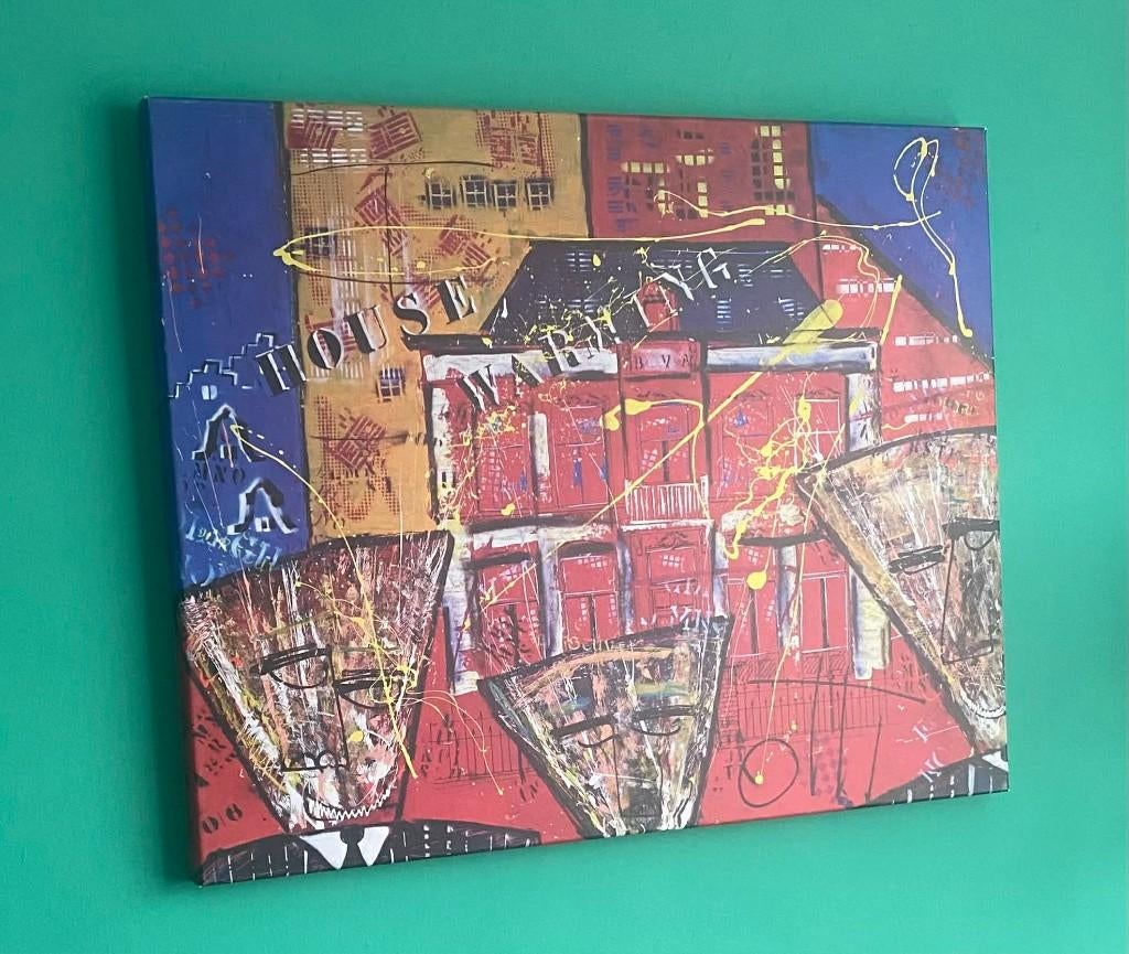 Set van 2 Canvas (100x80) – Oscar Faase (Otti) Style, Antiek en Kunst, Ophalen