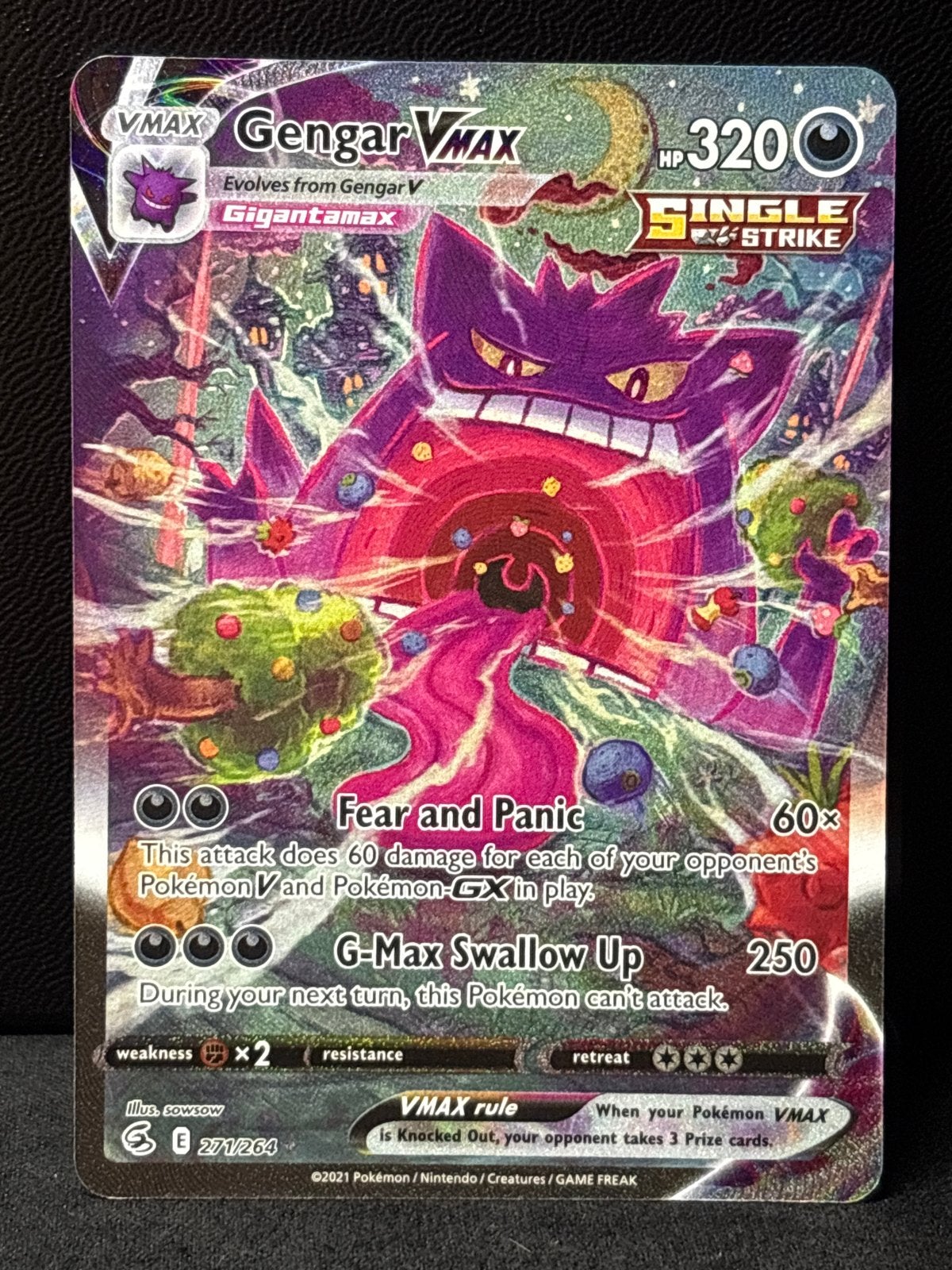 FST 271 - Gengar VMAX, Verzenden, Zo goed als nieuw, Losse kaart, Foil
