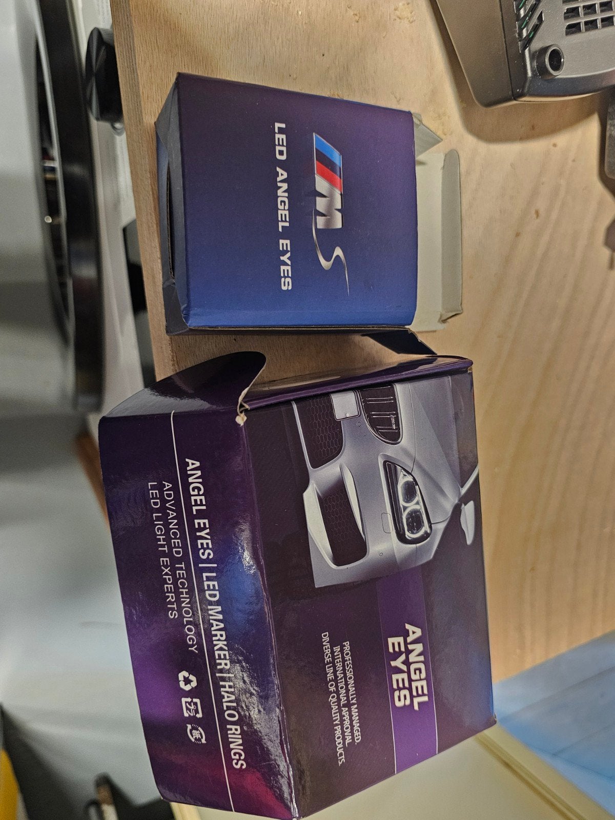 2x BMW Angel Eyes koplampen set - 1 werkend, 1 onbekend, Auto-onderdelen, Verlichting, Ophalen, BMW