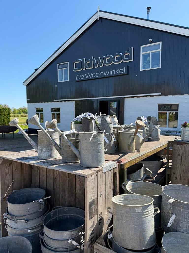 Zinken gieter | Vintage gieter | Emmers | Teilen | Kuip zink, Tuin en Terras, Gieters, Ophalen