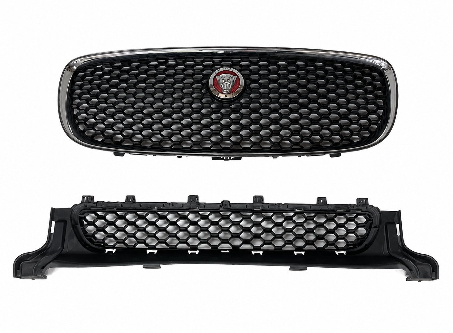 Jaguar XF X260 Frontgrille Set 2016+ | Boven- en Onder| OEM, Auto-onderdelen, Gebruikt, Voor, Ophalen of Verzenden, Jaguar
