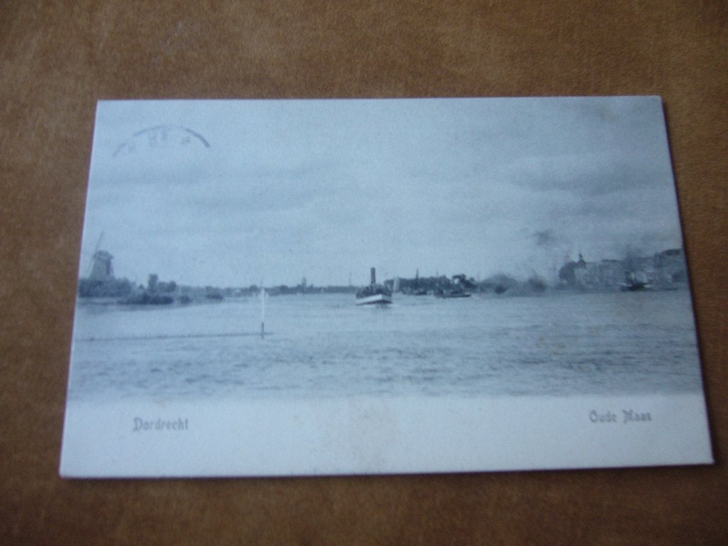 DORDRECHT  =  OUDE MAAS MET MOLEN BRIEFKAART  1909, Ophalen of Verzenden, Voor 1920, Gelopen, Zuid-Holland