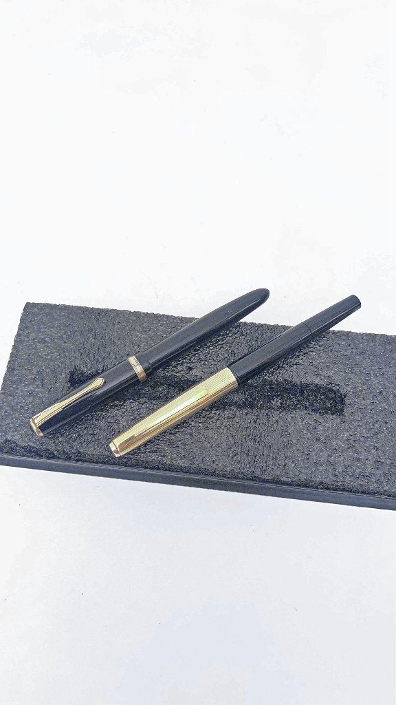 Pelikan M30 + Osmia 223 EF 14k 14 karaat pen vulpen vintage, Ophalen of Verzenden, Gebruikt, Balpen, Overige merken