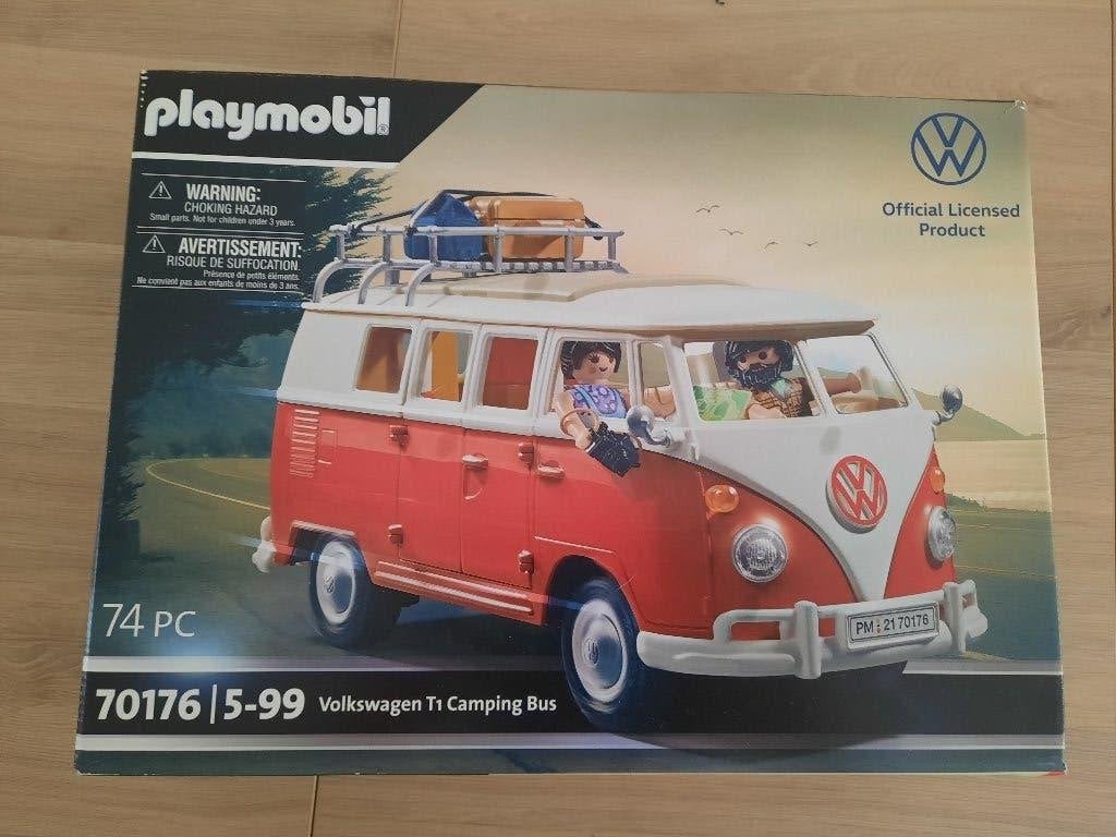 Aangeboden, Playmobil Volkswagen T1 campingbus rood, Complete set, Voertuig, Ophalen of Verzenden, Zo goed als nieuw