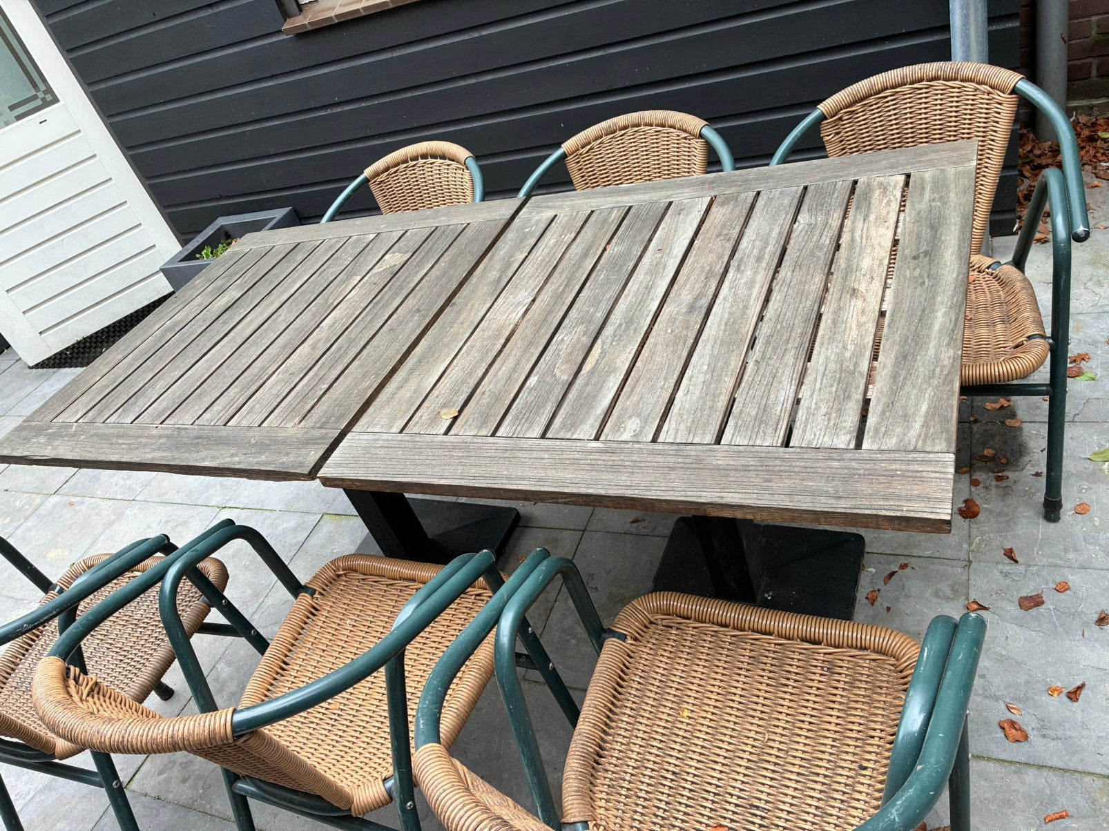 Terras stoelen en 2 tafels, Ophalen, Gebruikt