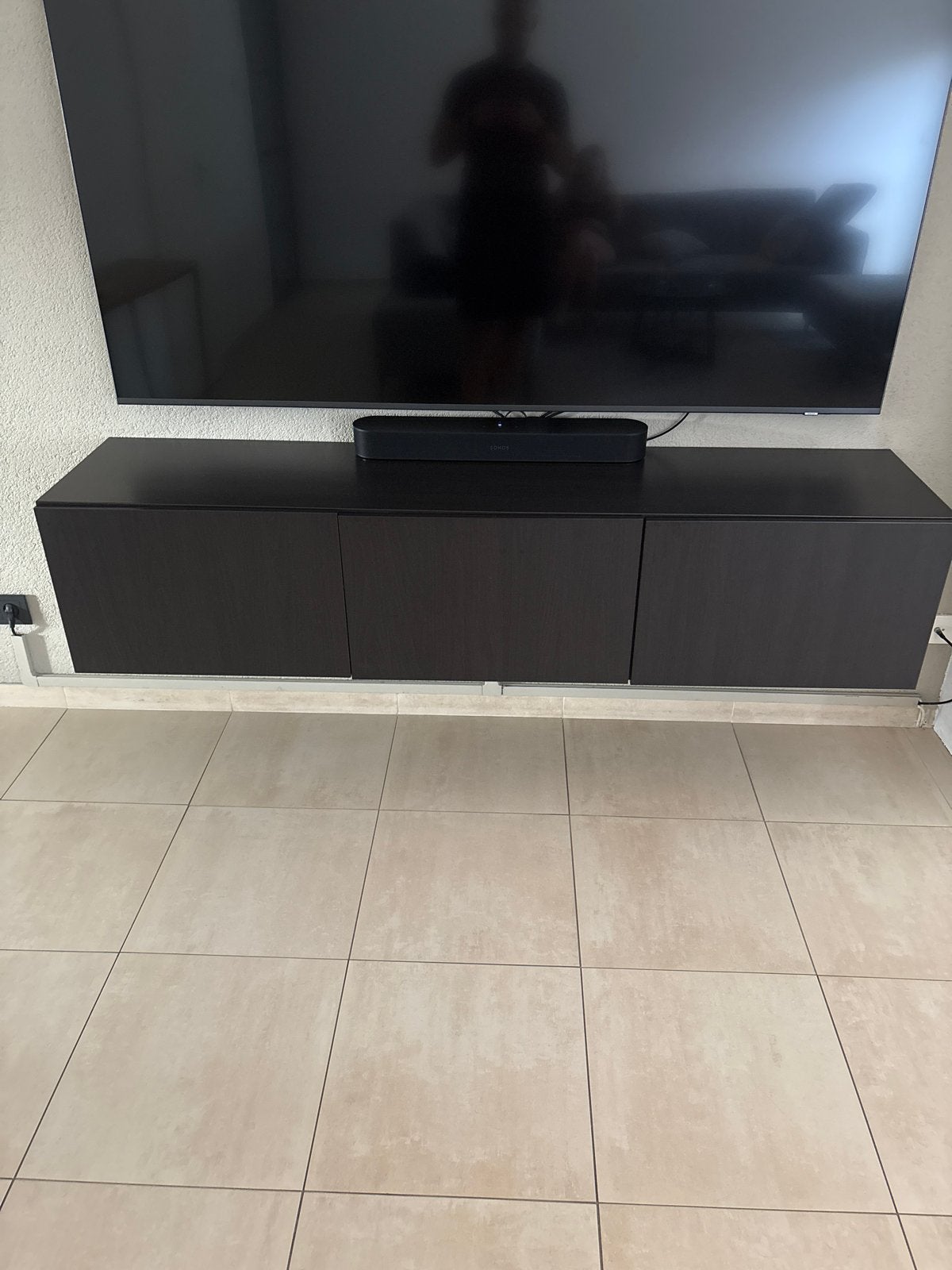 IKEA Zwevend TV Meubel Donkerbruin 180x40x40 - Perfecte Staa, Huis en Inrichting, Kasten | Televisiemeubels, Ophalen, 150 tot 200 cm
