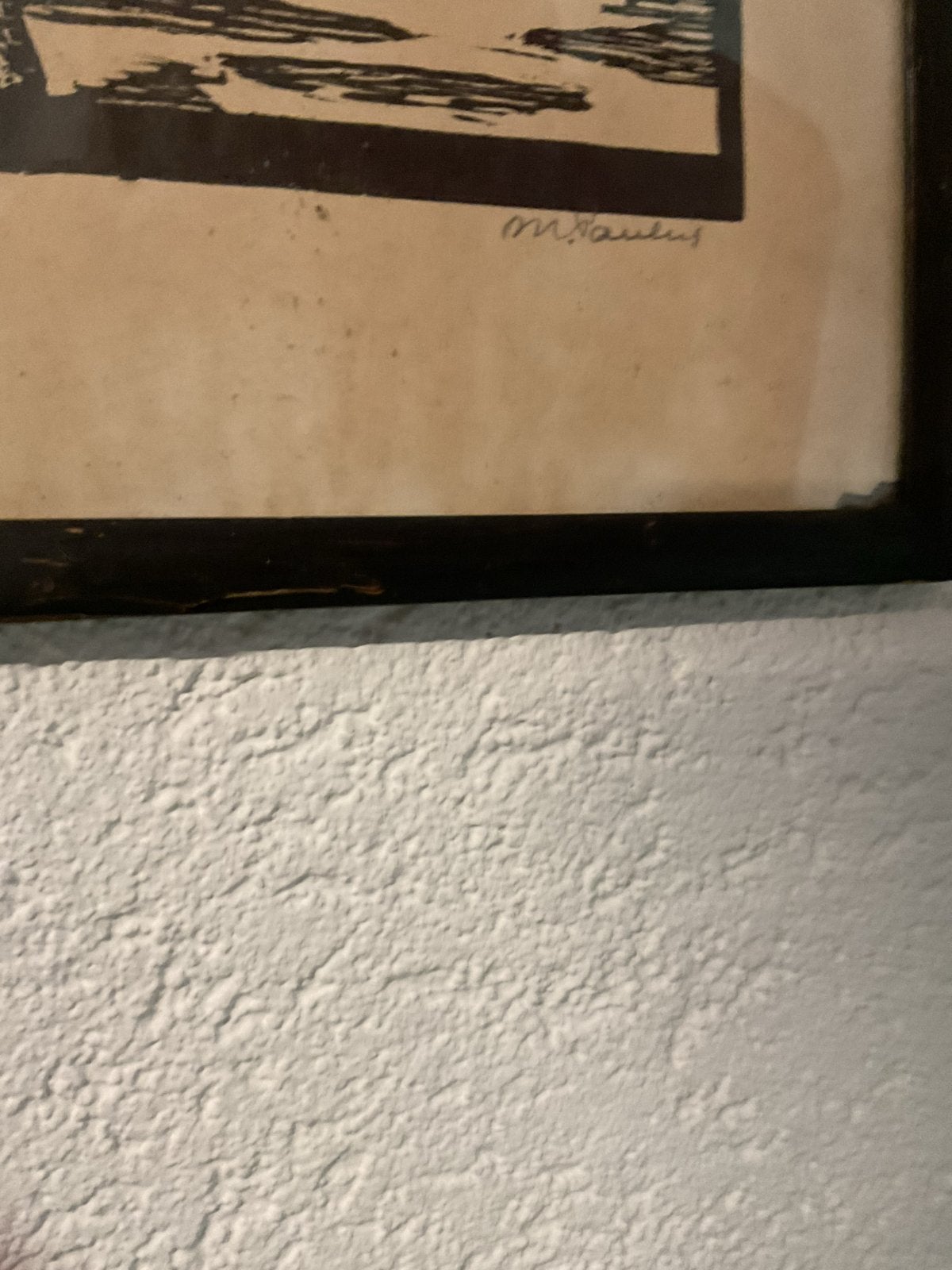 Houtsnede Kolkje, Amsterdam - Gesigneerd M. Staal, Antiek en Kunst, Stadsgezicht, Ophalen of Verzenden, Houtsnede, Gesigneerd