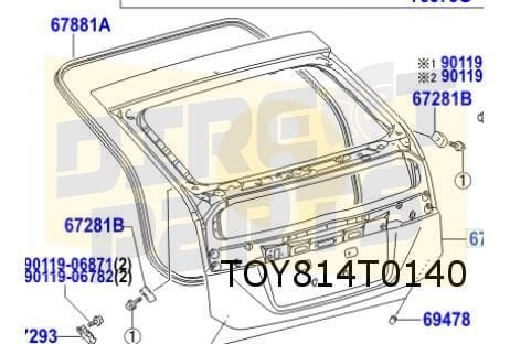 Toyota Prius achterklep (6/09-9/21) (te spuiten) Origineel!, -, Nieuw, Ophalen of Verzenden, Toyota