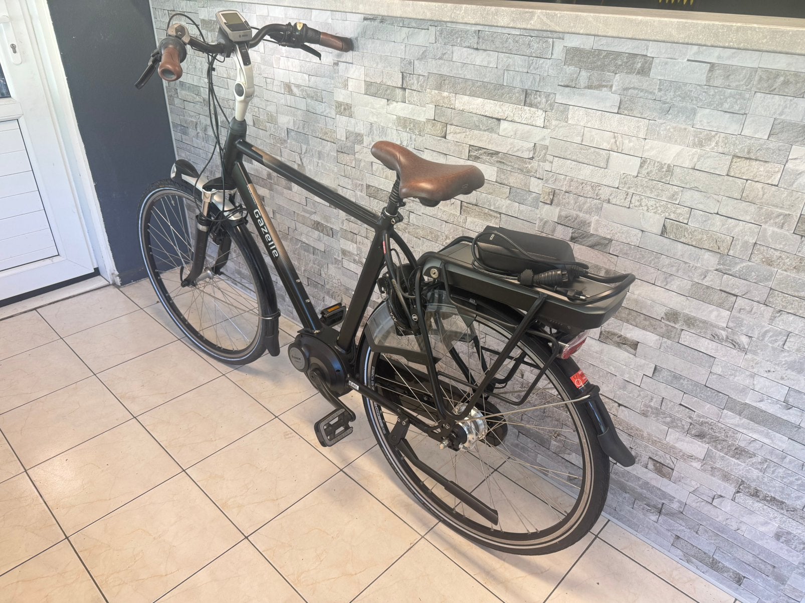 E-Bike Gazelle Orange TOTAAL 3300km. H53cm. V7. Bosch motor., Ophalen, Gebruikt, Velgrem, Versnellingen