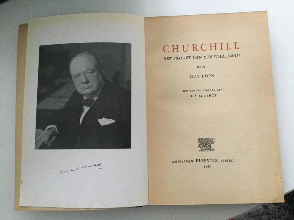 Churchill, boek uit 1945, Guy Eden, Europa, Ophalen of Verzenden, 20e eeuw of later