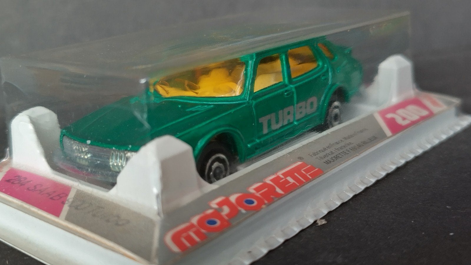 Saab 900 Turbo Green 1:60 Majorette Pol, Auto, Verzenden, ., Zo goed als nieuw