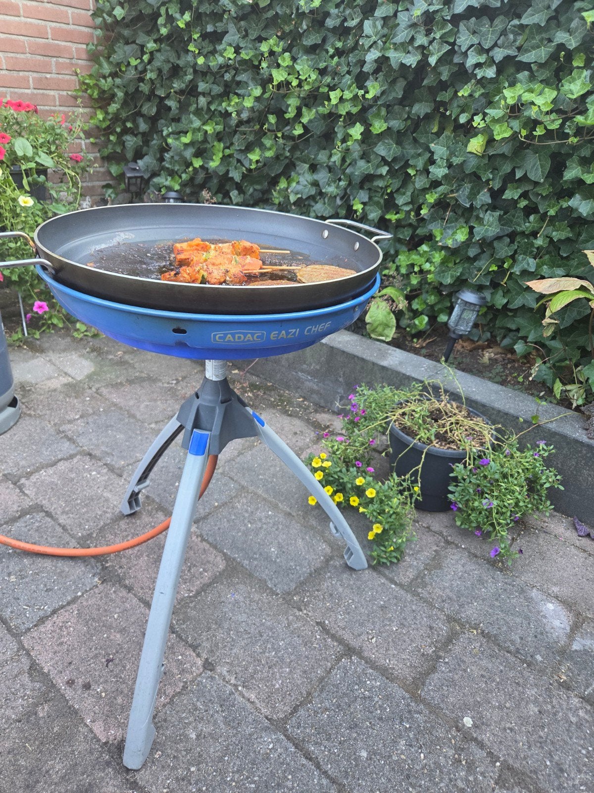 Cadac Eazi Chef gasbarbecue met paella pan en grillrooster, Tuin en Terras, Gasbarbecues, Ophalen of Verzenden