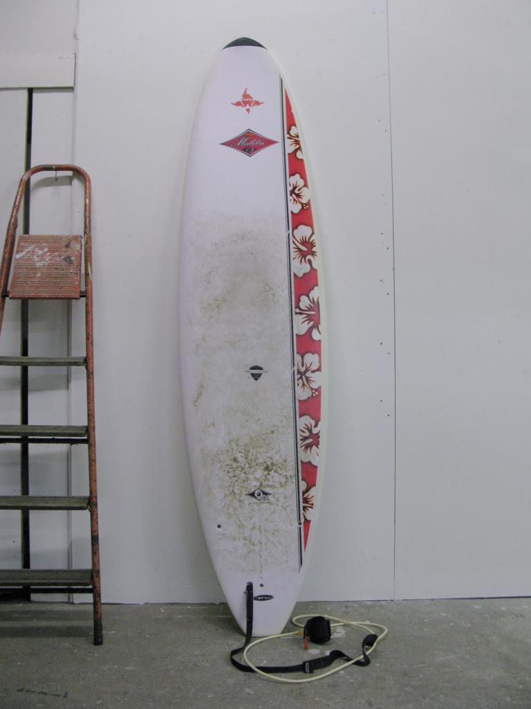 surfboard 7.3 Mini Malibu, Watersport en Boten, Golfsurfen, Ophalen, Gebruikt, Longboard, Met vinnen