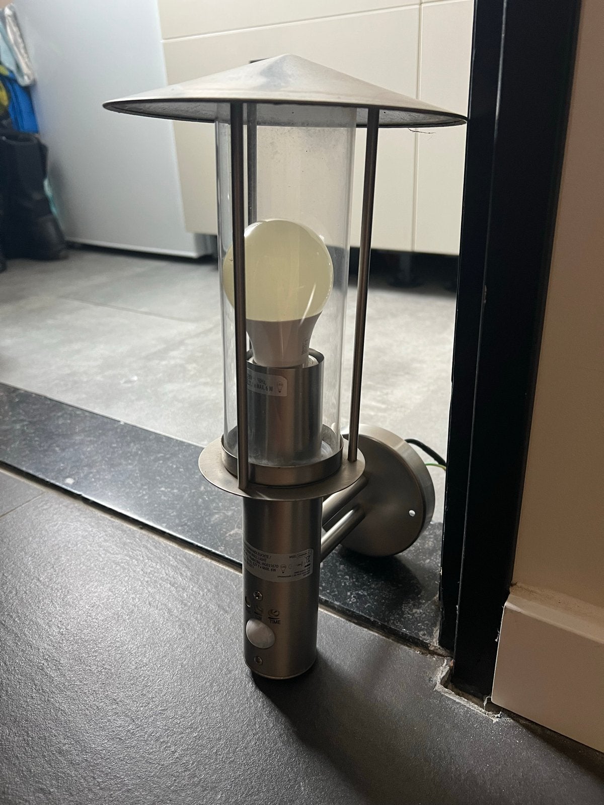 Buitenlamp met bewegingssensor en instelbare lux/tijd, Ophalen, Bewegingssensor, Gebruikt, Minder dan 50 watt