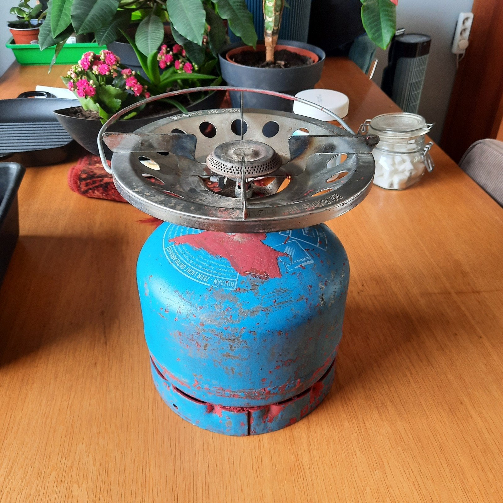 Te koop lege campingaz 904 fles met brander, Ophalen