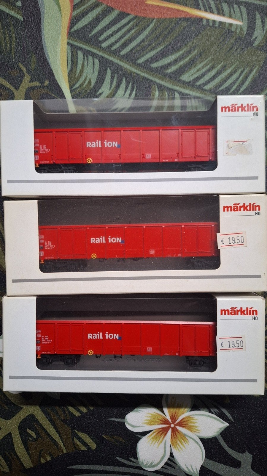 Märklin H0 Railion goederenwagons 00757-01 -02 en -03, Wisselstroom, Ophalen of Verzenden, Märklin, Nieuw