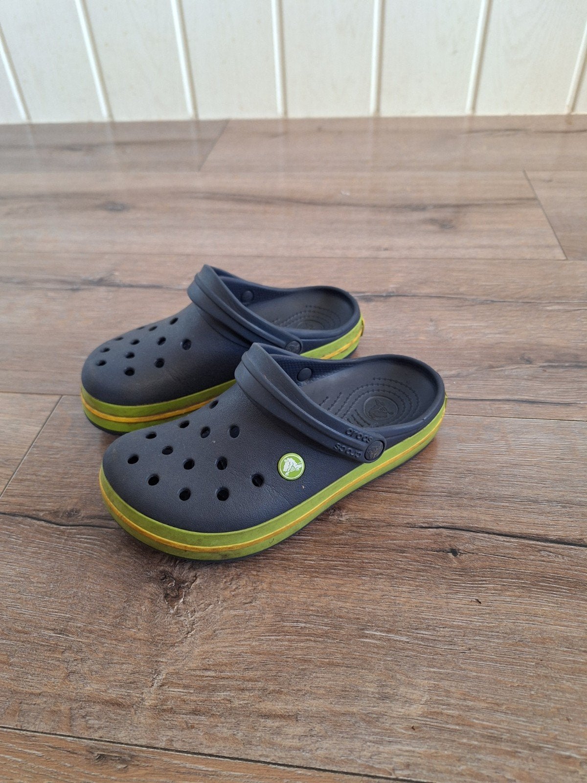 Crocs Klompen Donkerblauw/Groen Maat J 4 36-37, Gebruikt, Crocs, Jongen of Meisje, Schoenen