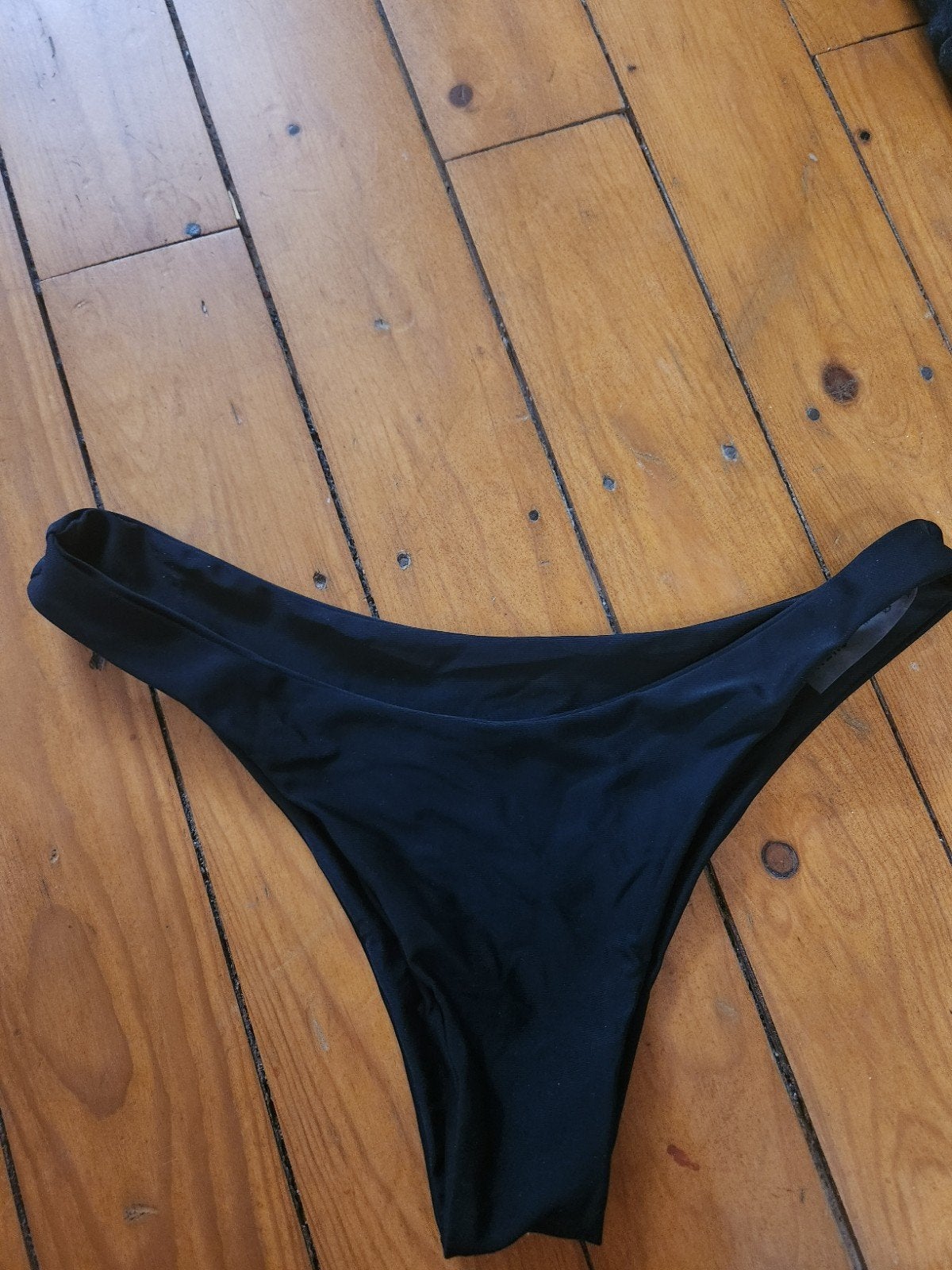 Simpele zwarte bikini broekje - valt als maat S, Zwart, Ophalen of Verzenden, Zo goed als nieuw, Bikini