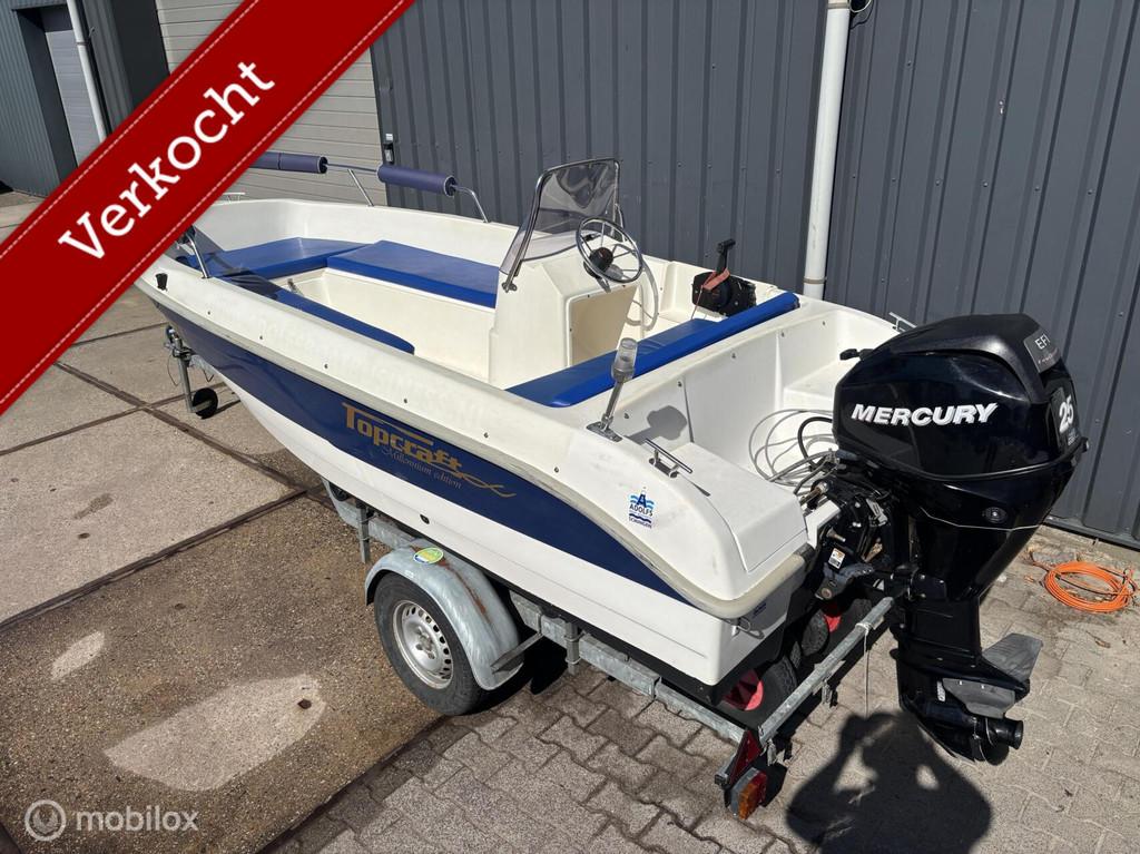 Topcraft 440 Millennium / 25 PK Mercury / trailer, Watersport en Boten, Overige brandstoffen, 10 tot 30 pk