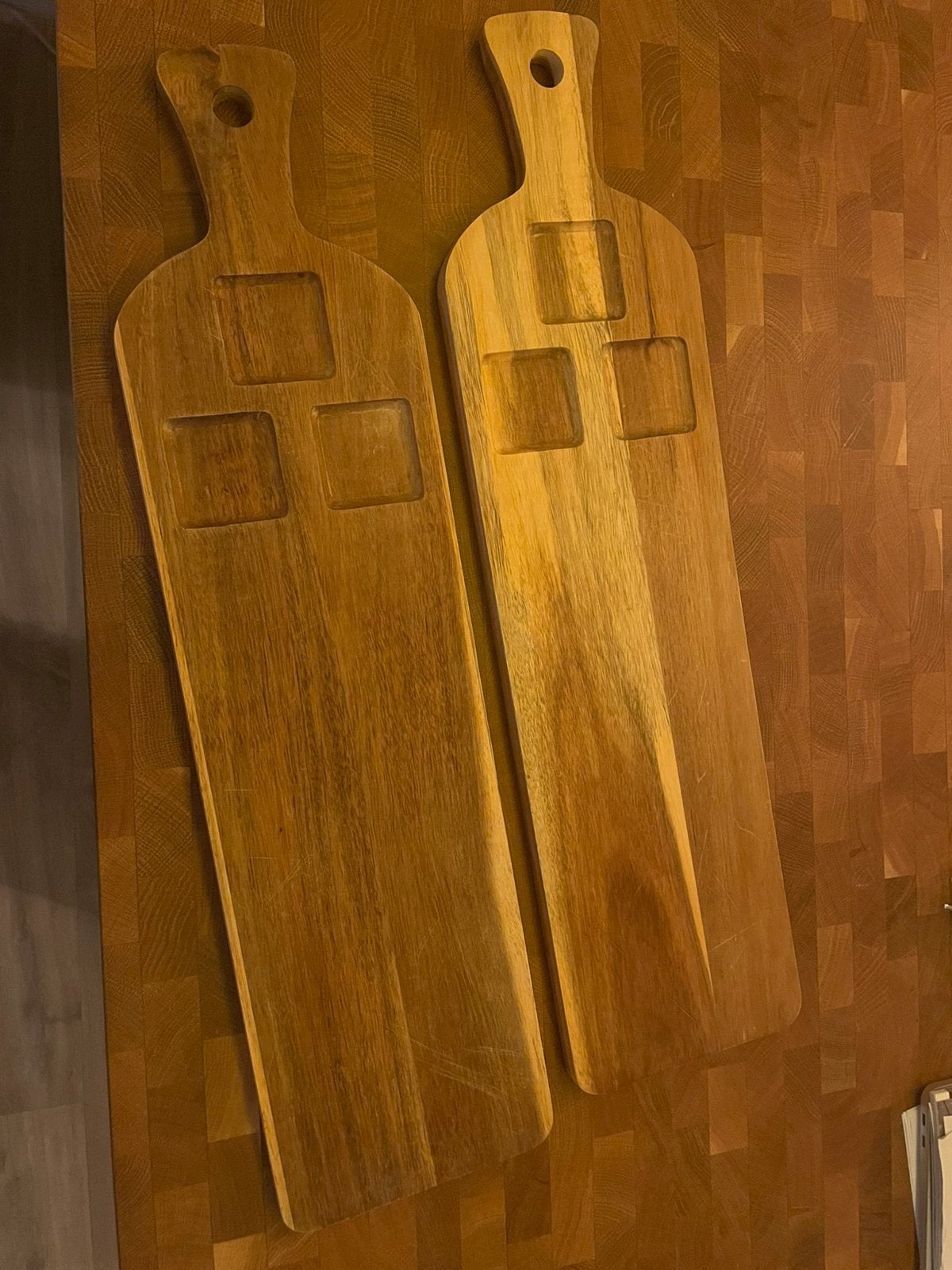 Borrelplanken, Hout, Snij-/serveerplank, Ophalen of Verzenden, Zo goed als nieuw