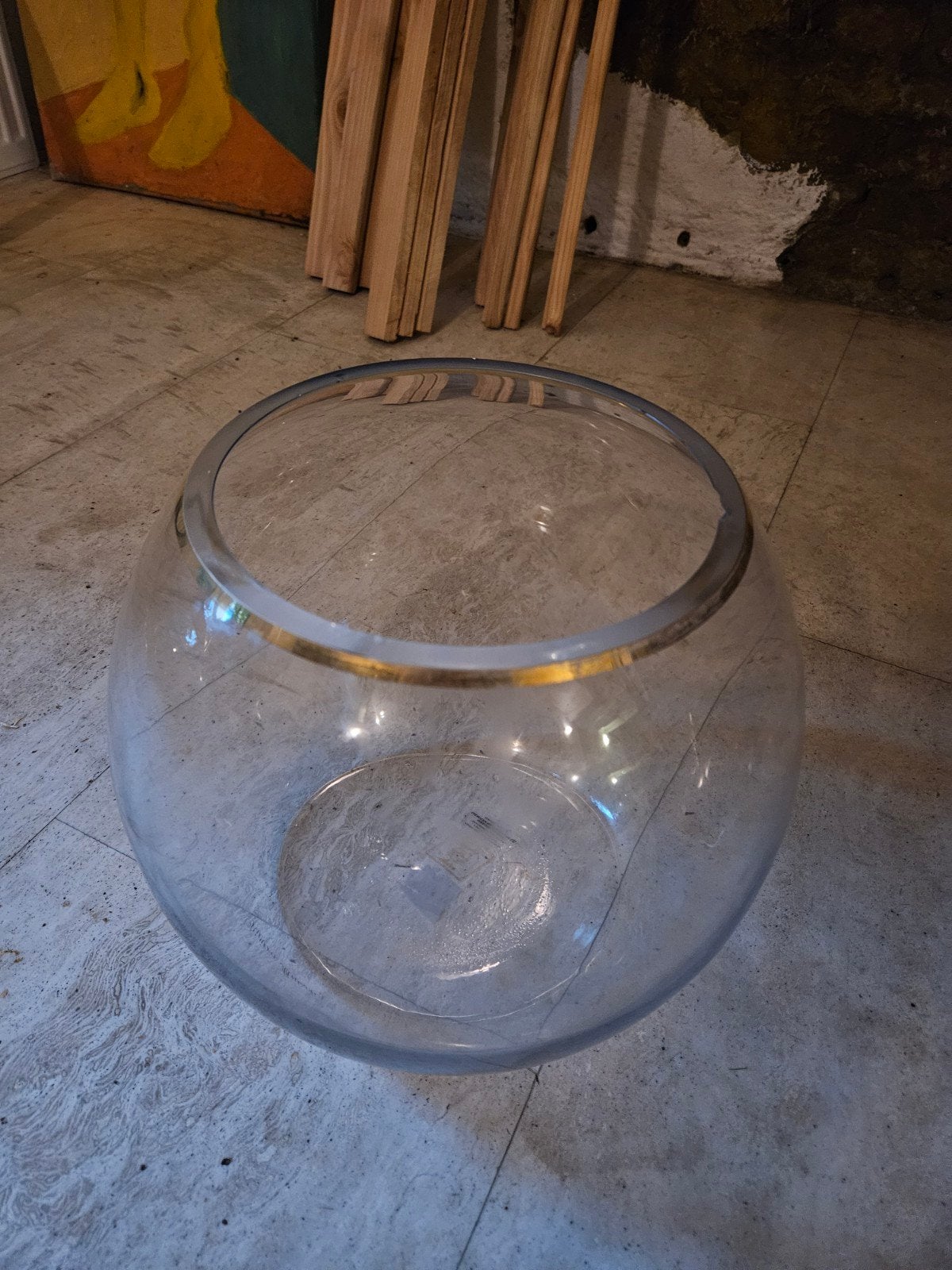 Rivièra Maison glazen bolle vaas, Ophalen, Zo goed als nieuw, 31 cm